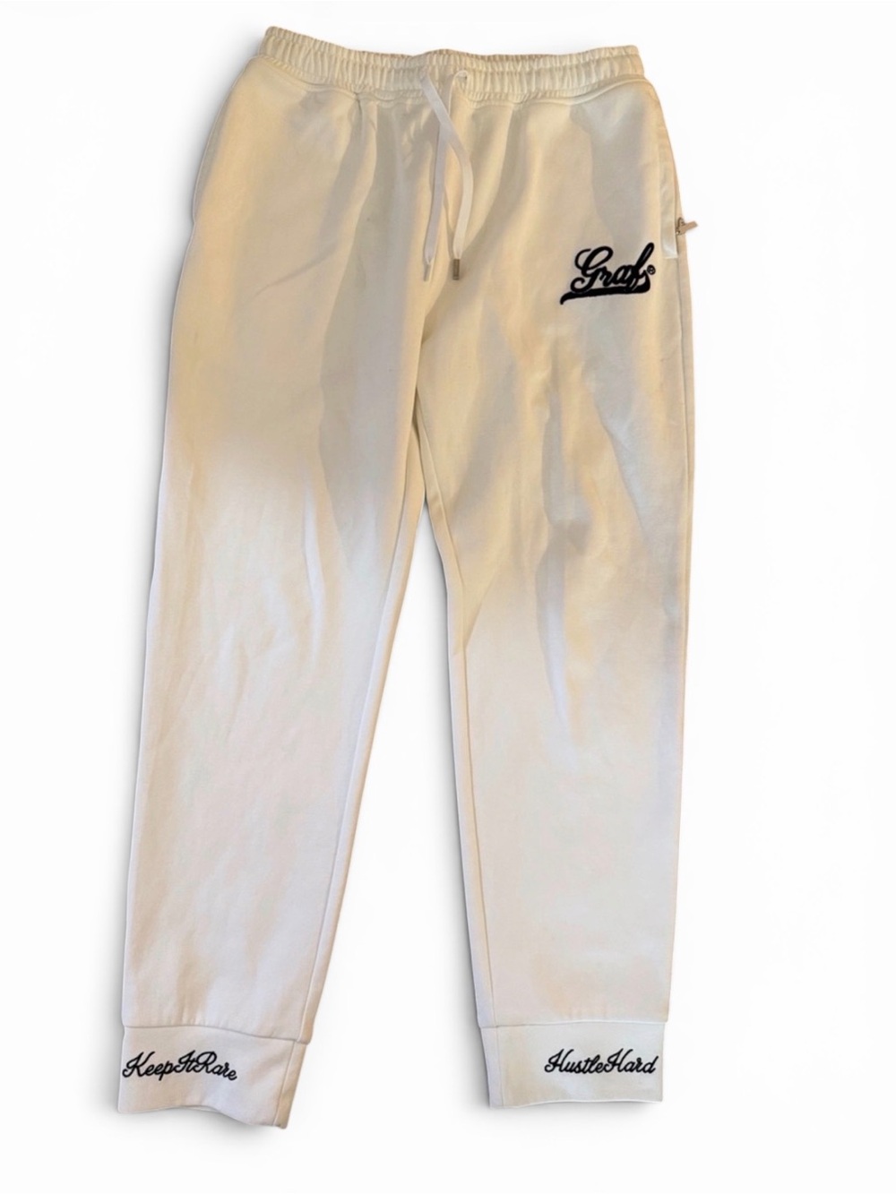 Graf&Wu White Mens Joggers pants L